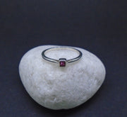Pink Sapphire Sterling Silver Ring