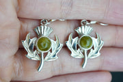 Skye Marble Sterling Silver Thistle Earrings