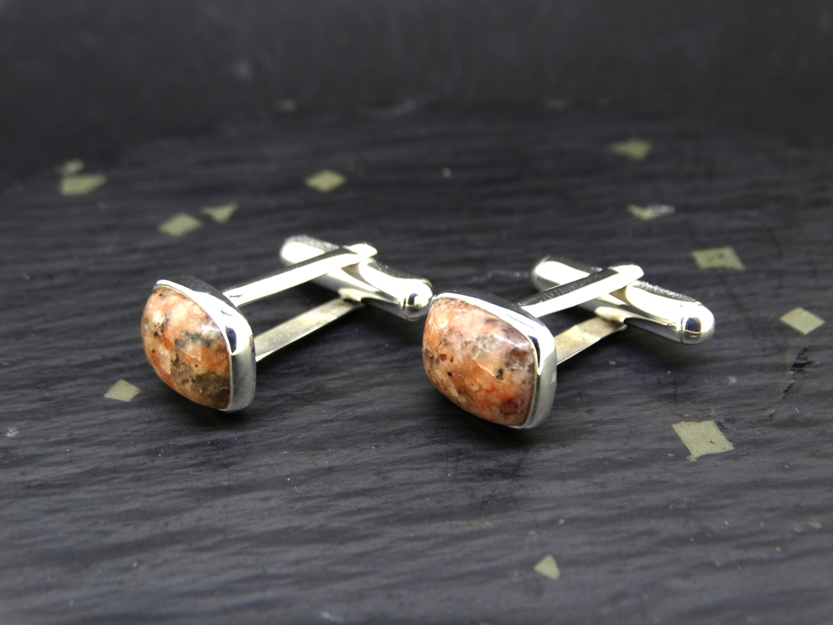 Edinburgh Royal Mile Cobblestone Sterling Silver Cufflinks