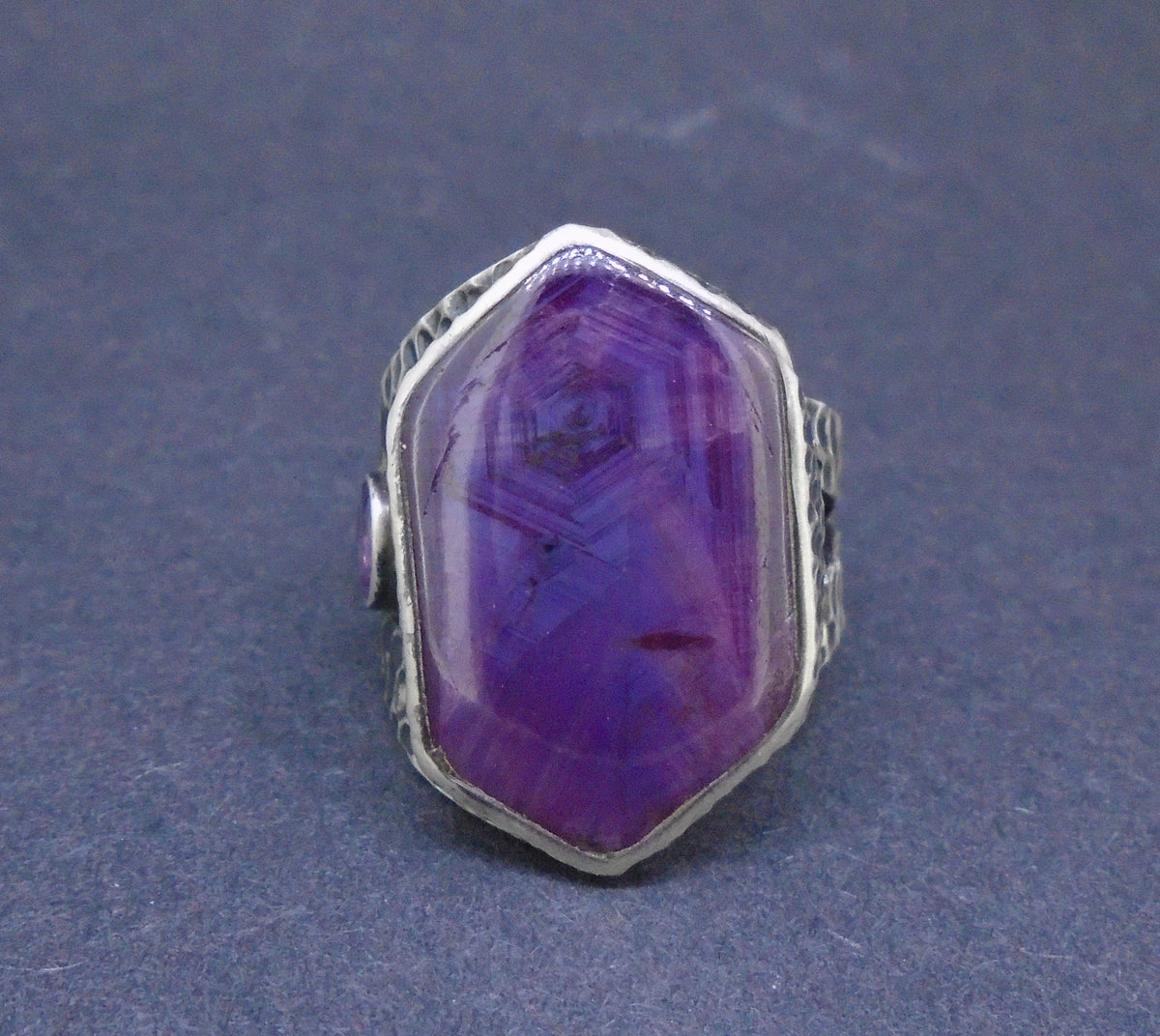 Trapiche Ruby & Rose Sapphire Sterling Silver Ring