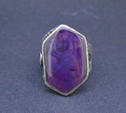 Trapiche Ruby & Rose Sapphire Sterling Silver Ring
