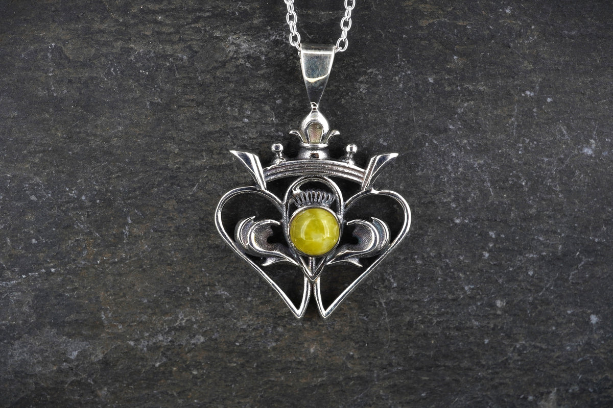 Highland Marble Luckenbooth Sterling Silver Pendant