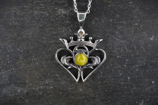Highland Marble Luckenbooth Sterling Silver Pendant
