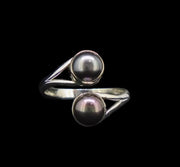 Pearl Duo Sterling Silver Wrap Ring