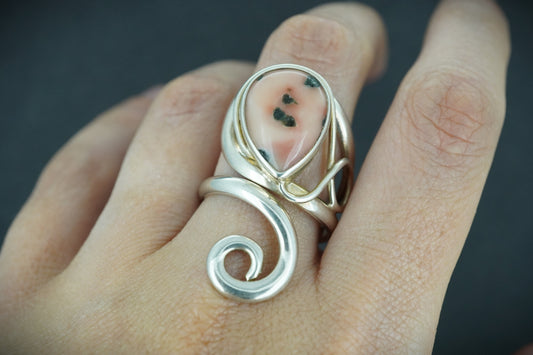 Scottish Isla Rose Sterling Silver Wrap Ring