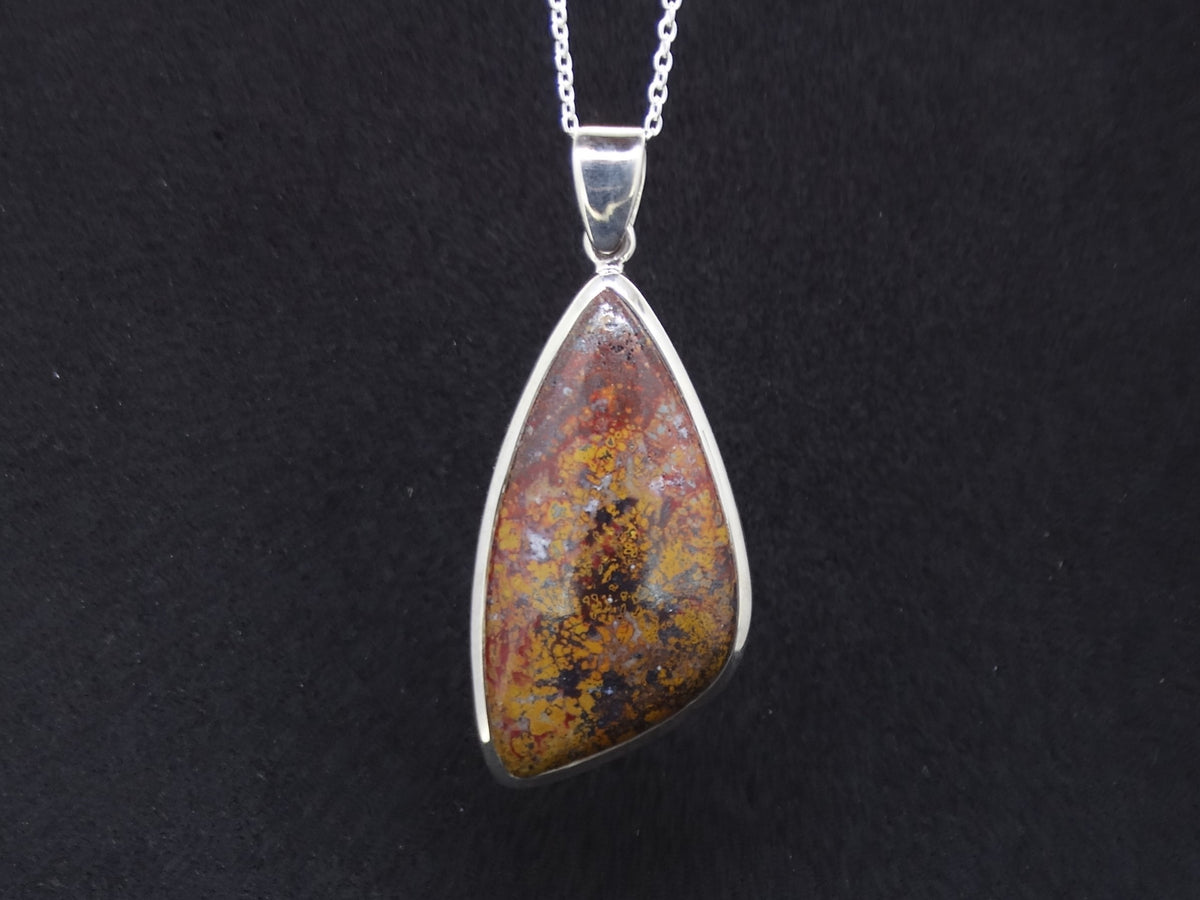 Scottish Campsie Fells Jasper Sterling Silver Pendant
