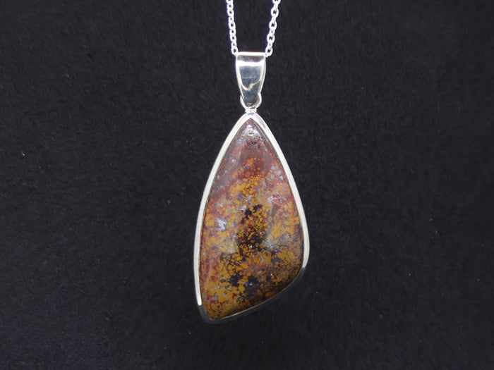 Scottish Campsie Fells Jasper Sterling Silver Pendant