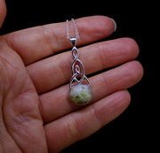 Iona Marble Celtic Knot Sterling Silver Pendant