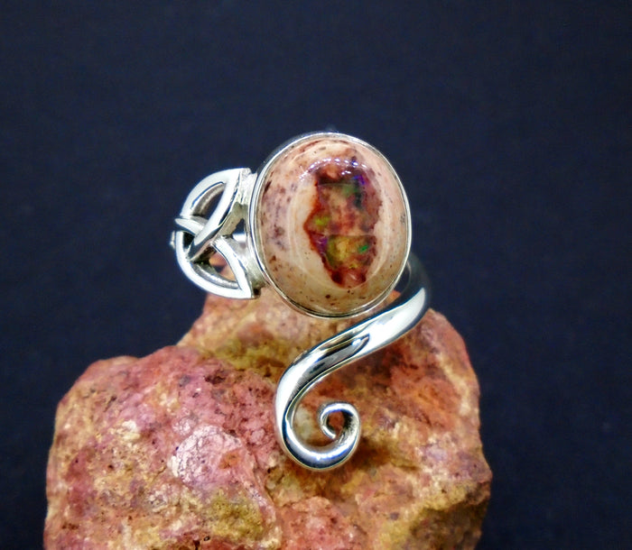 Mexican Opal Sterling Silver Ring