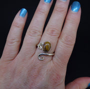Campsie Fells Jasper Sterling Silver Celtic Ring