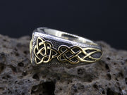Scottish Ardownie Amethyst with Scottish Gold and Sterling Silver Ring