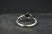 Malachite Sterling Silver Adjustable Serpent Ring