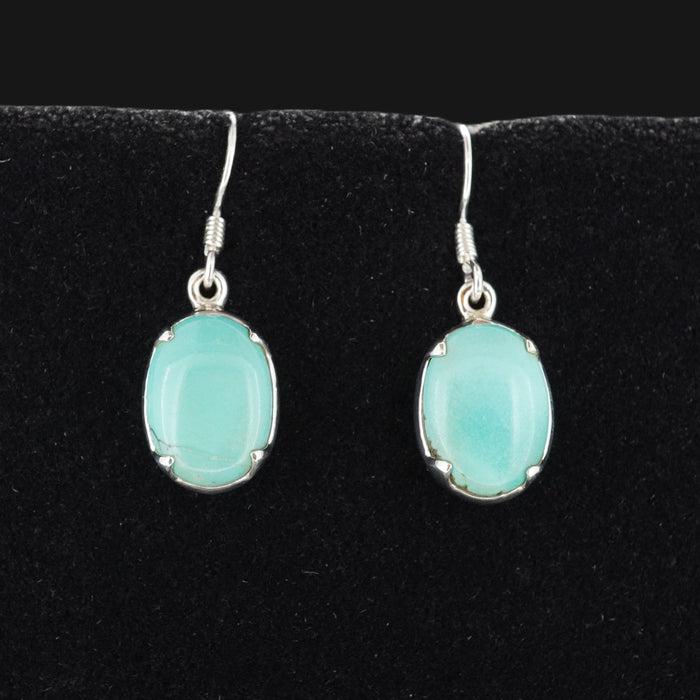 Asian Turquoise Sterling Silver Drop Earrings