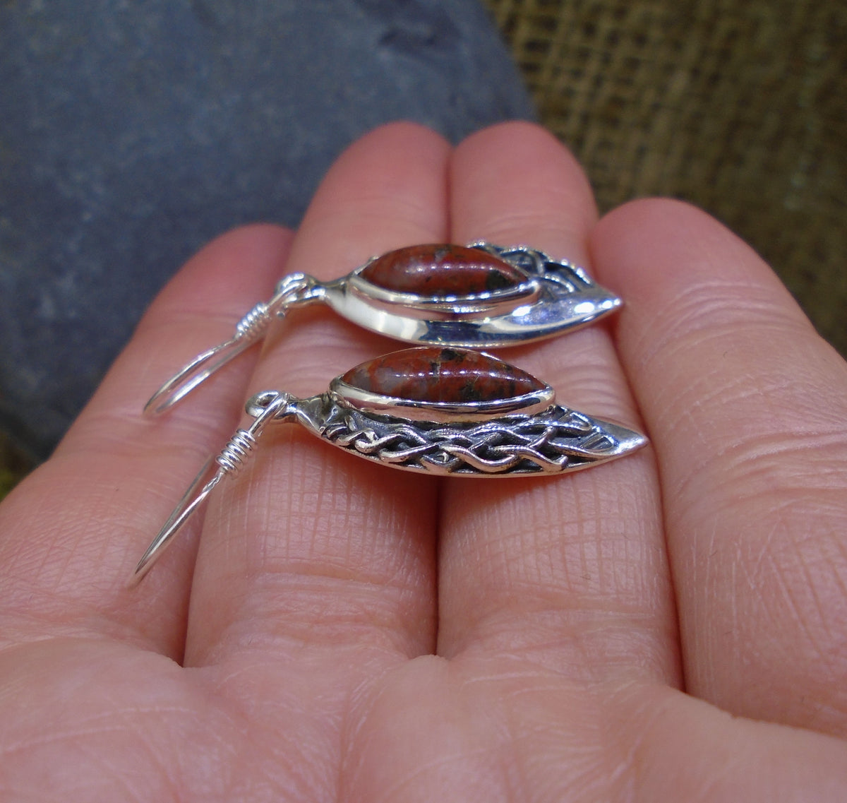 Lewisian Celtic Sterling Silver Earrings