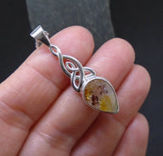 Lemon Citrine Sterling Silver Celtic Pendant
