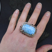 'Siren Song' Larimar Sterling Silver Statement Ring