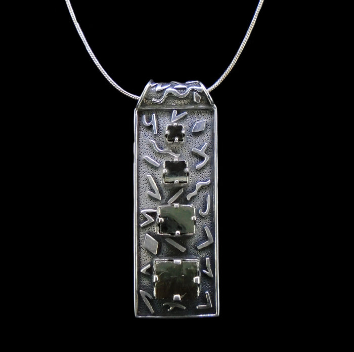 'Totem' Cubic Pyrite Sterling Silver Pendant