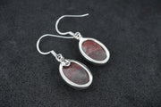 Arthur's Seat Jasper Sterling Silver Oval Drop Earrings
