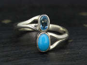 Topaz and Turquoise Sterling Silver Ring