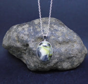 Skye Marble Sterling Silver Oval Pendant