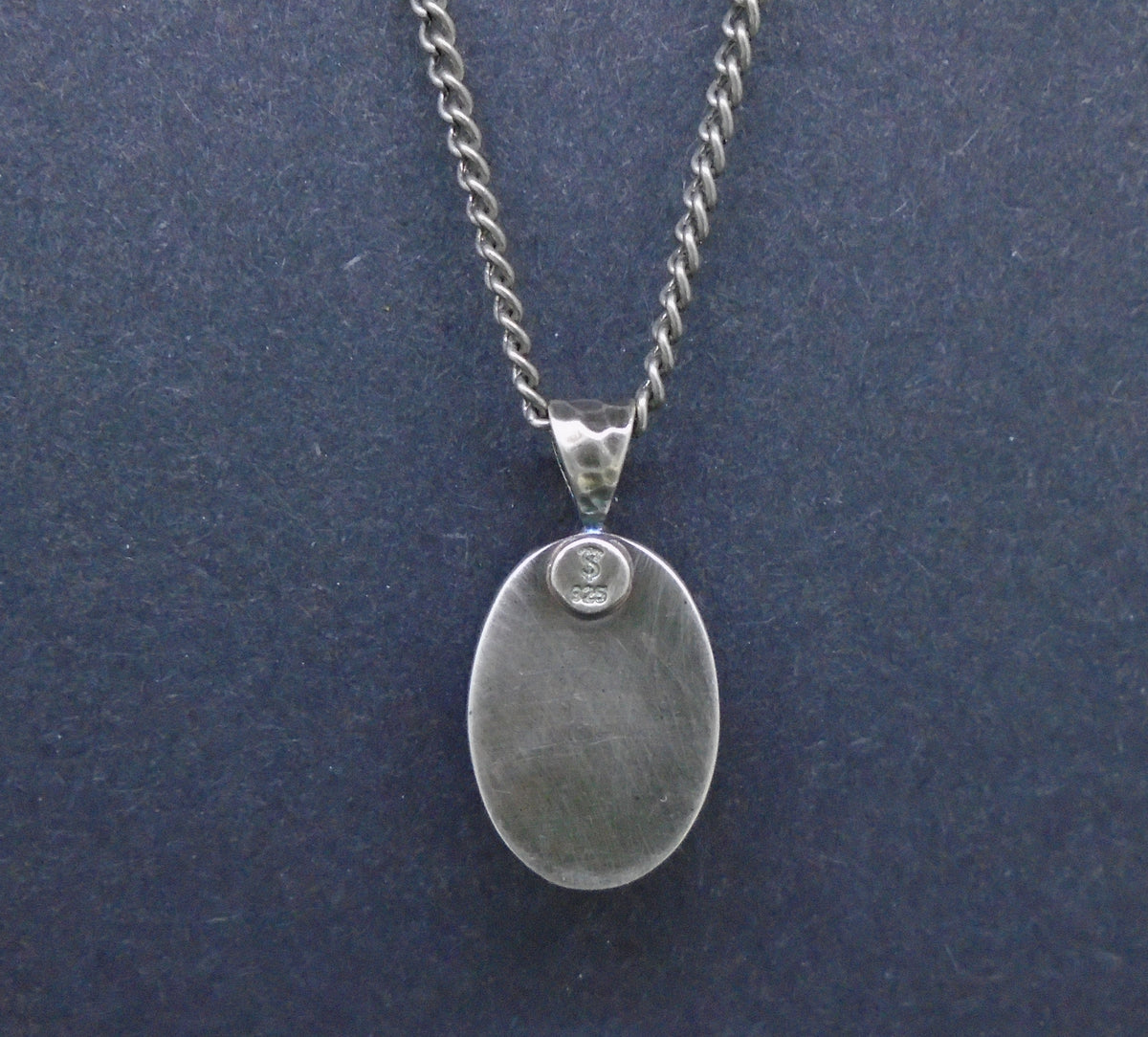 Blue Moonstone Sterling Silver Pendant