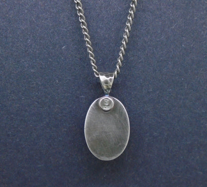 Blue Moonstone Sterling Silver Pendant