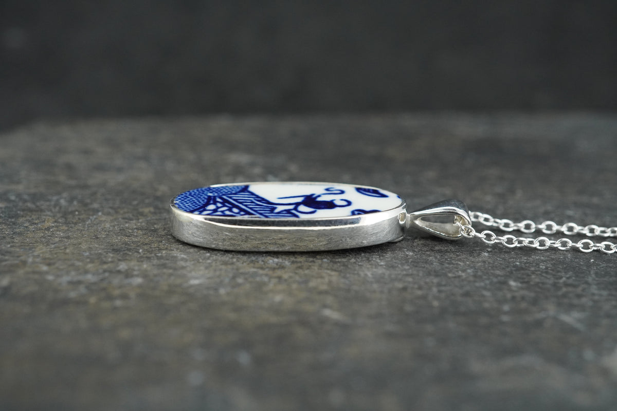 Old Willow Man Holding Staff Sterling Silver Pendant