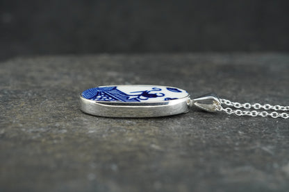 Old Willow Man Holding Staff Sterling Silver Pendant