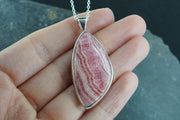Rhodochrosite Sterling Silver Pendant