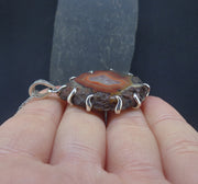 Botswana Agate Sterling Silver Pendant