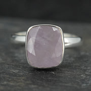 Rose Quartz Sterling Silver Adjustable Ring