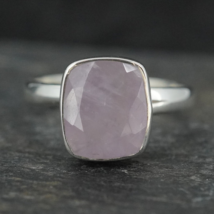 Rose Quartz Sterling Silver Adjustable Ring