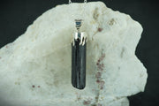 Black Tourmaline Shard Sterling Silver Pendant