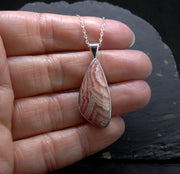 Rhodochrosite Sterling Silver Pendant