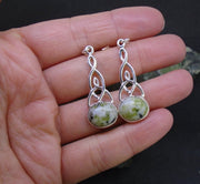 Iona Marble Celtic Knot Sterling Silver Earrings