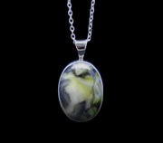 Skye Marble Sterling Silver Oval Pendant