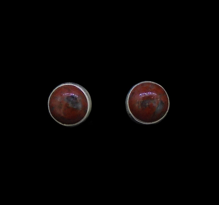 Lewisian Sterling Silver Stud Earrings (8mm)