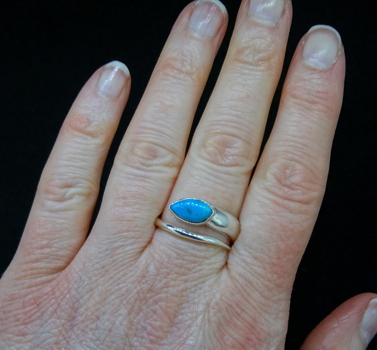 Turquoise Sterling Silver Snake Ring