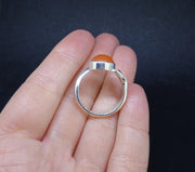 Carnelian Sterling Silver Celtic Ring