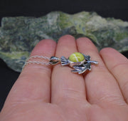 Highland Marble Scottish Thistle Sterling Silver Pendant