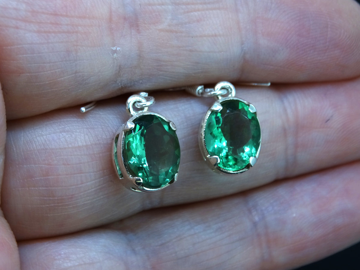 Rogerley Mine Fluorite Sterling Silver Drop Earrings