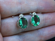 Rogerley Mine Fluorite Sterling Silver Drop Earrings