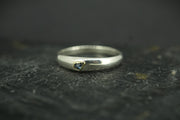 Scottish Sapphire with Scottish Gold & Sterling Silver Ring