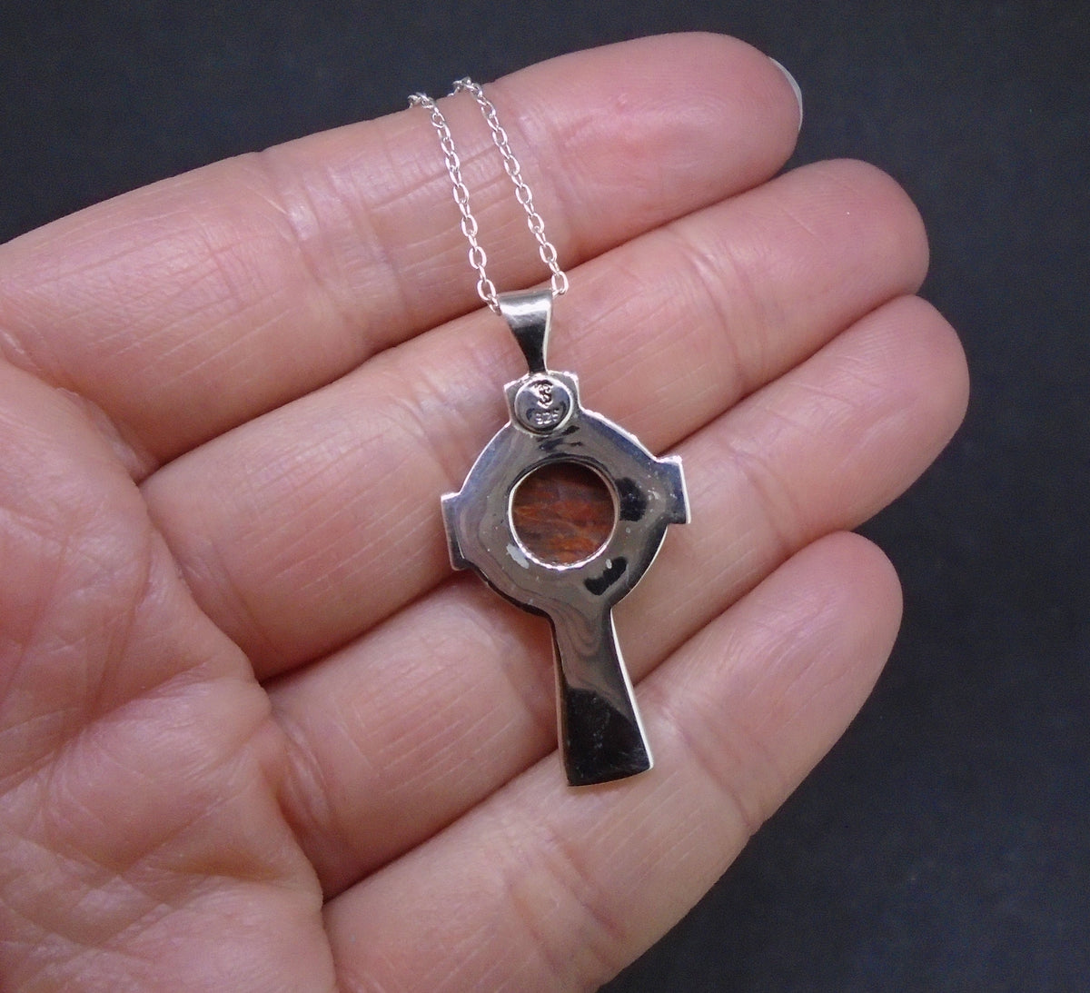 Lewisian Celtic Cross Sterling Silver Pendant