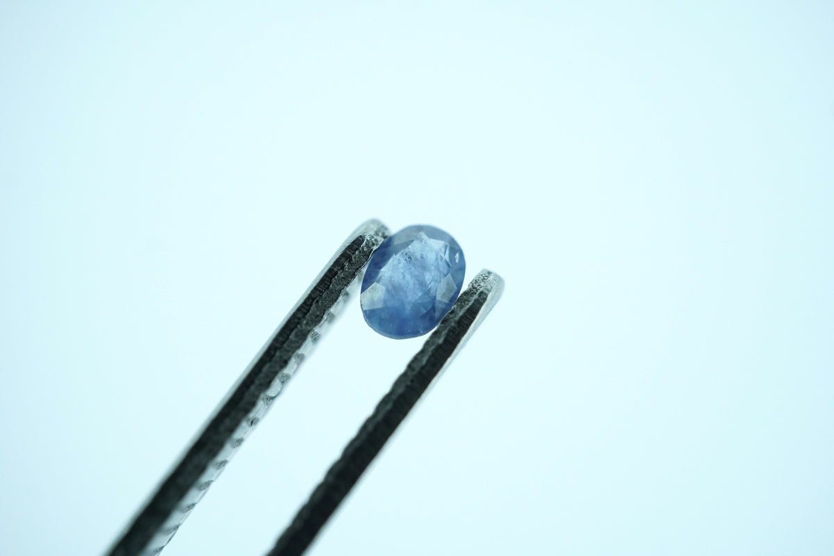Oval Light Blue Rare Scottish Sapphire Gemstone