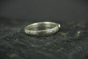 Scottish Sapphire Textured Ring with Scottish Gold