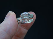 Herkimer Diamond Sterling Silver Celtic Snake Ring