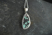 Asian Turquoise Sterling Silver Pendant