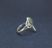 Welo Opal Sterling Silver Celtic Ring