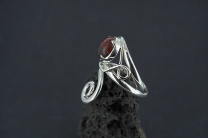 Arthur's Seat Jasper Sterling Silver Spiral Ring